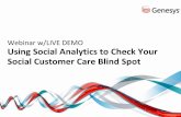 Using Social Analytics to Check Your Social Customer Care Blind Spot