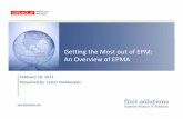 Finit solutions   getting the most out of epm an overview of epma-february 2011