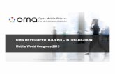 OMA Developer Tool Kit - Mobile World Congress