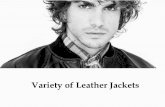 Variety of leather jackets