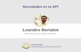 Novedades de la API - Leandro Bertalot