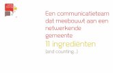 Een communicatieteam dat meebouwt aan een netwerkende gemeente - 11 ingrediënten  (and counting…)