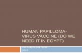 Human papilloma virus vaccine - Egypt