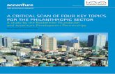 A critical scan of four key topics for the philanthropic sector