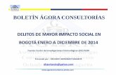 Delitos de mayor impacto social en Bogota enero a diciembe de 2014   agora consultorias