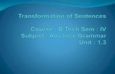 B.tech iv u-1.3 transformation of sentences