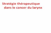 Cancer du larynx stratégie thérapeutique