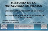 Historia metalurgia en mexico seminarios