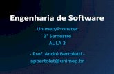 Engenharia de Software - Unimep/Pronatec - Aula 3