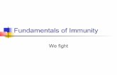 Fundamentals of immunity