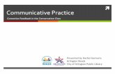 Corrective feedback in communicative practice.
