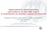 Hyperspectral remote sensing and analysis of intertidal zones: A contribution to monitor coastal biodiversity