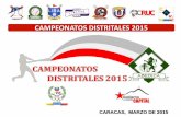 2015   ABEDICA - Campeonatos Distritales Juvenil AA y Juvenil AAA