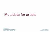Metadata for artists at music biz 2015