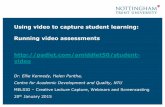 Running Video Assessments, MELSIG University of Nottingham