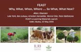 FEAST: Why, What, When, Where …. So What, What Next?