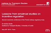 Lessons from empirical studies on incentive regulation