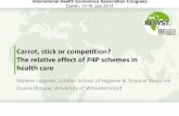 Carrot, stick or competition? The relative effect of P4P schemes in health care