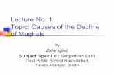 The decline of mughals
