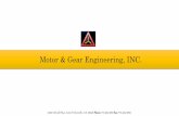 Motor and gear engineering   specialized in design, engineering and manufacturing of gears and gearboxes