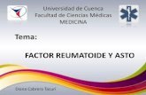 Factor Reumatoide  y ASTO