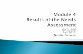 Results of the needs assessment