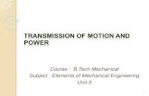 B.tech i eme u 5 transmission of motion and power