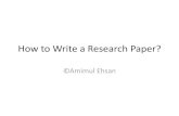 How to Write a Research Paper?