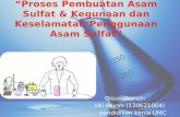 Proses pembuatan asam sulfat & kegunaan