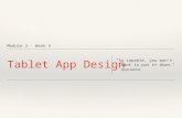 Week 4 - tablet app design