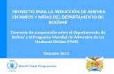 Colombia - Convenio de cooperación entre el departamento de Bolívar y el PMA