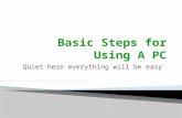 Pasos básicos para utilizar un pc.sistemas