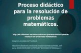 Proceso didáctico para la resolución de problemas matemáticos.