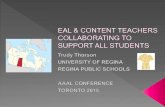 EAL and Content Teachers Collaborating to Support All Students at a Saskatchewan Secondary School