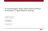 Daniela Fantozzi - Il monitoraggio degli effetti della politica monetaria: il Quantitative easing