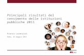 Franco Lorenzini - Principali risultati del censimento delle istituzioni pubbliche 2011