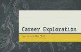Career Exploration ONET