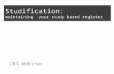 Studification maintaing your_study_based_register