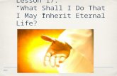Lesson 17 new testament eternal life