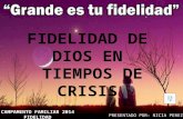 Fidelidad de Dios en tiempos de crisis