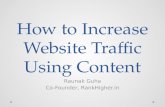 How to increase website traffic using content