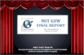 MIT GSW Team2 Report