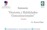 Oratoria y habilidades comunicacionales  (jornada 2)