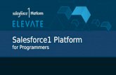 Salesforce1 Platform for programmers