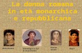 La donna romana in età monarchica e repubblicana