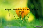 Reset password to login PUB HTML5