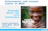 Achievements and lessons learnt in WASH