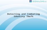 Detecting and Combating Identity Theft
