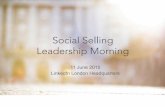 Social Selling Implementation, Leadership event at LinkedIn UK HQ