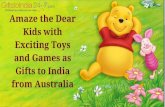 Amaze the Dear Kids with Exciting Toys and Games as Gifts to India from Australia